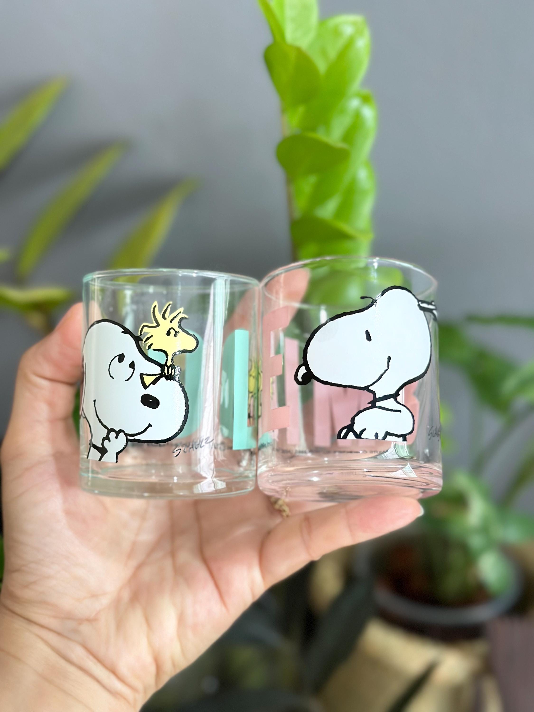 Vintage snoopy glass - Etsy 日本