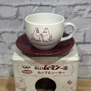 1990 Moomin Snufkin mug and saucer The Story of Moomin