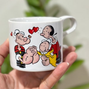 Lyric & co Popeye and Olive coffee mug