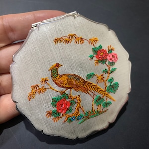 Stratton Vintage Golden Pheasant Compact Powder Mirror