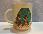 Vintage Sango Japan Disney Enterprise Donald Duck and Chip vs Dale Coffee Mug