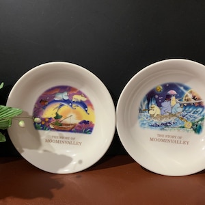 The Story Of Moomin Valley Vintage Plate dish 5.5 inches set of 2