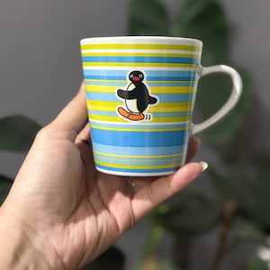 2004 Pingu the Penguin colorful coffee mug