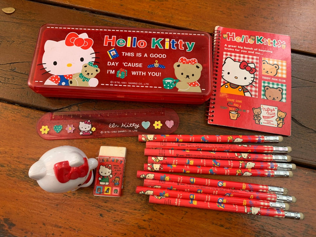 SANRIO HELLO KITTY ハローキティ★文具などSET【1992年～ サンリオ ハローキティ 文具セット 1992年製 レトロ 新品未開封