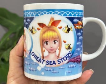 2005 CR Great Sea Story Mug, Sanyo Marin-chan Pachinko Prize Made in Japan