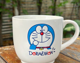 Jumbo Vintage Doraemon Oversized Mug 4" Large Ceramic Soup Cup Classic Fujiko Pro Japan