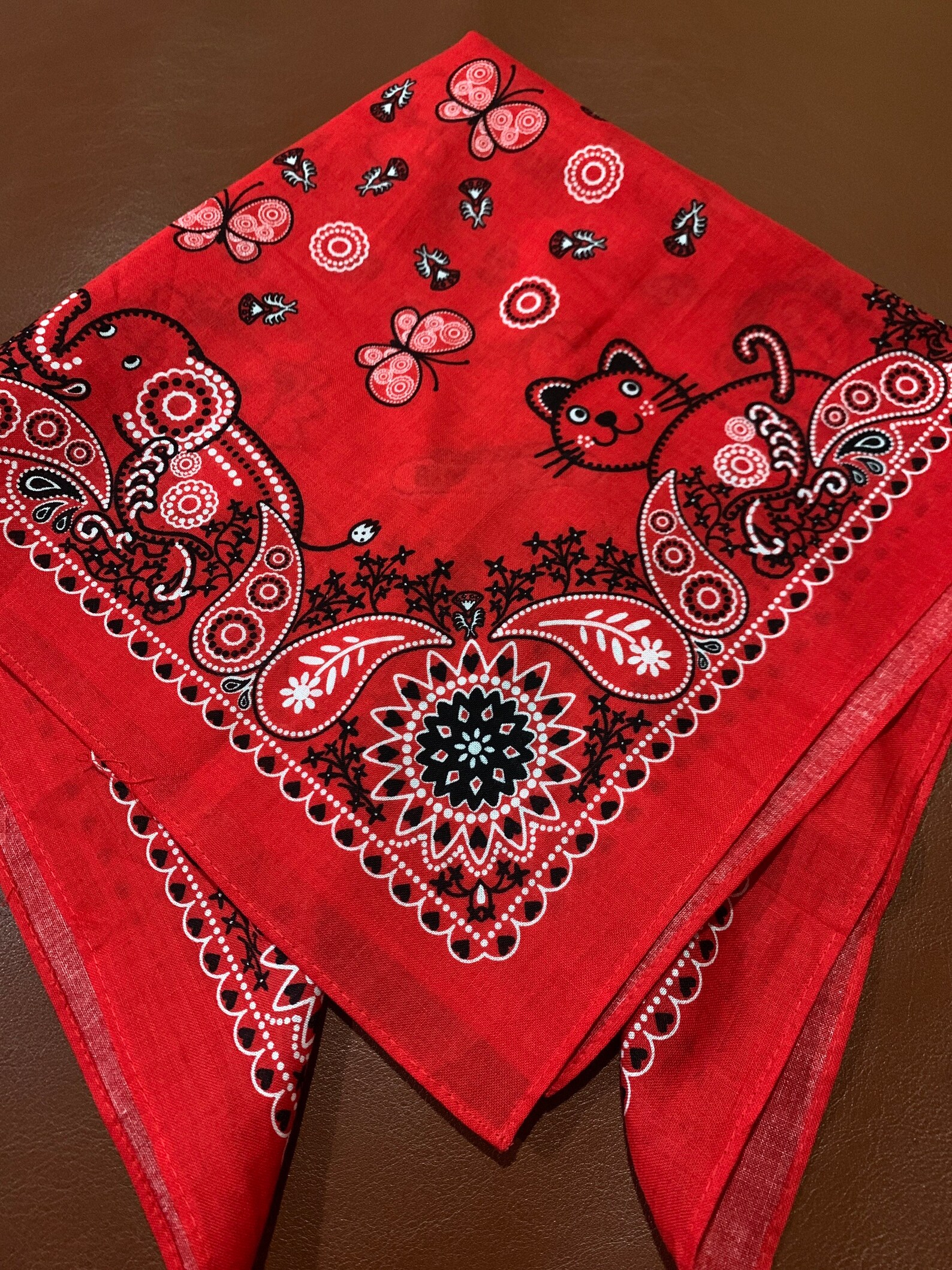 Vintage Japonés Bandanna Diseño Lindo animal Paisley Bandana Etsy