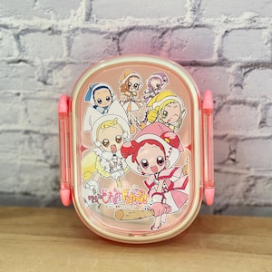 Vintage Ojamajo Doremi Pink Bento Box | 2000s Japanese Anime Lunchbox | Magical Girl Plastic Food Container | Made in Japan