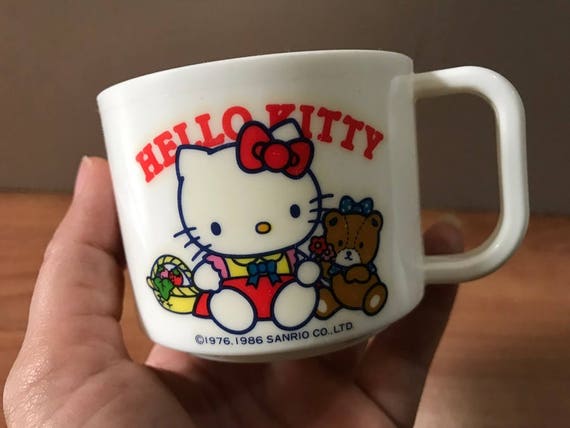 Verstenen erwt waarom Vintage Sanrio Hello Kitty Plastic Cup Drinkbeker Hello Kitty - Etsy België