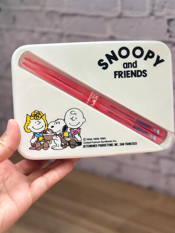 Vintage Snoopy camping lunch box and chopsticks - Gem