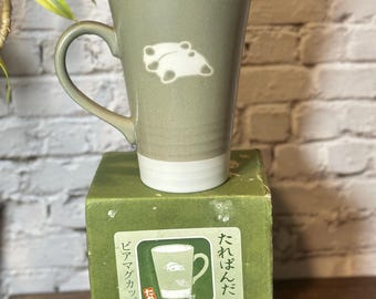 2001 San-X Tarepanda Beer Mug Sage Green Ceramic Stein Made in Japan