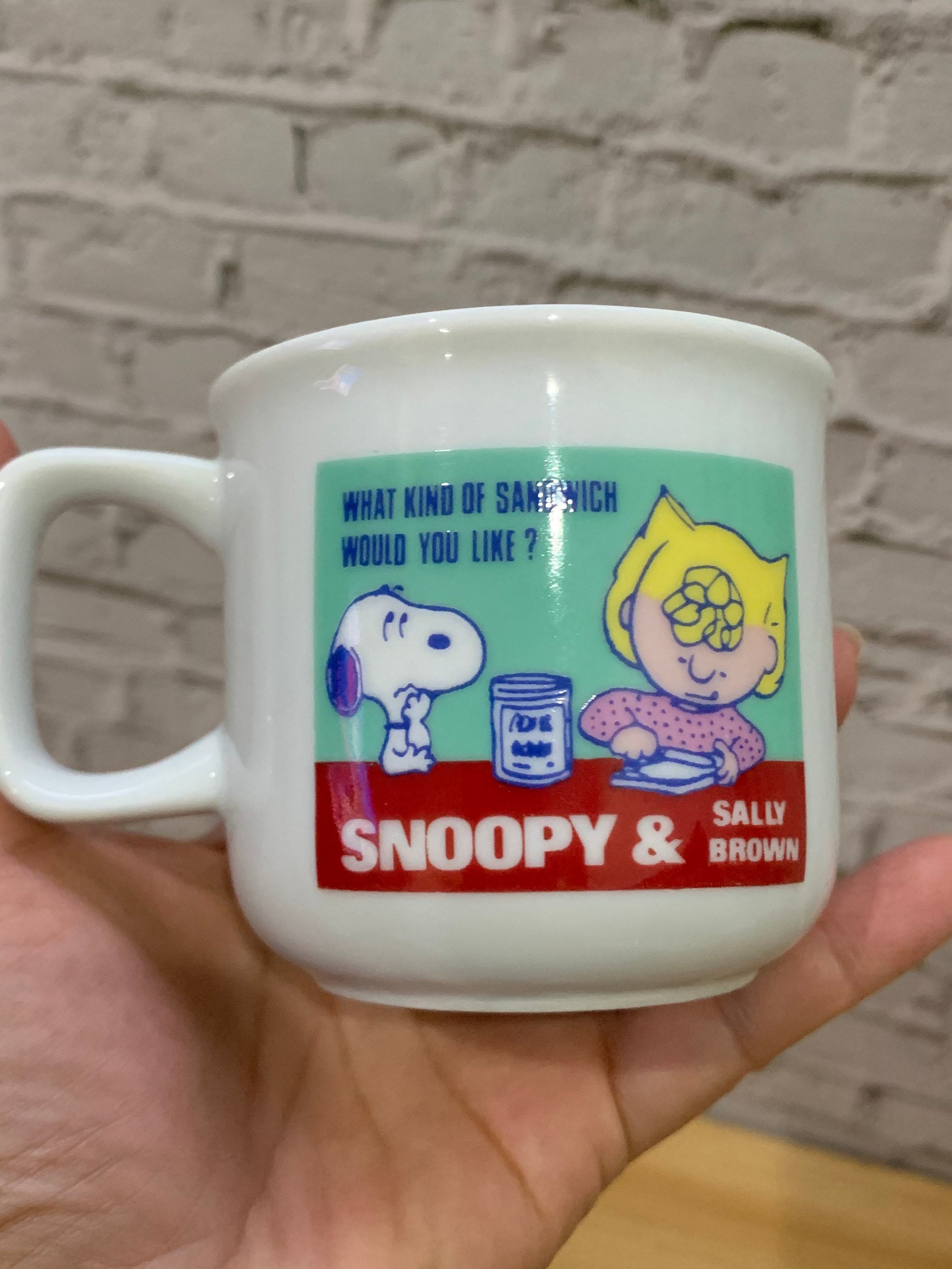 Vintage Peanuts Characters Coffee Mug Snoopy and Sally Brown