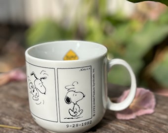 1992 Snoopy and Charlie Brown big Coffee Mug