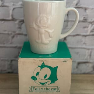1999 Felix the cat white coffee mug