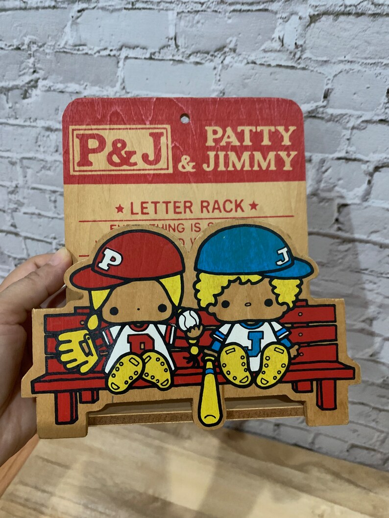 1975 Sanrio Patty and Jimmy Wood Letter Rack - Etsy