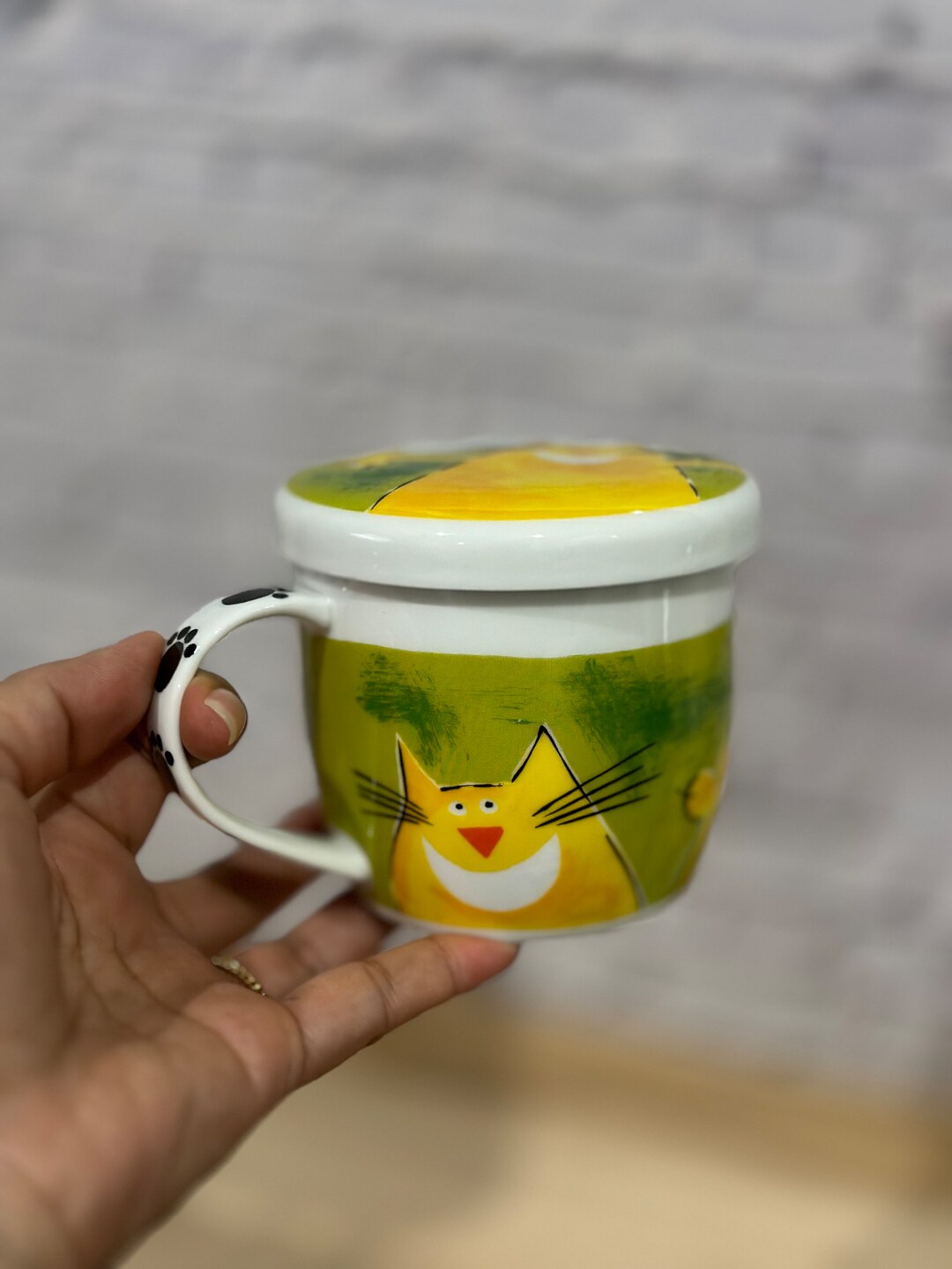 Gallery by Inhesion Cat Coffee Mug With Lid - Etsy