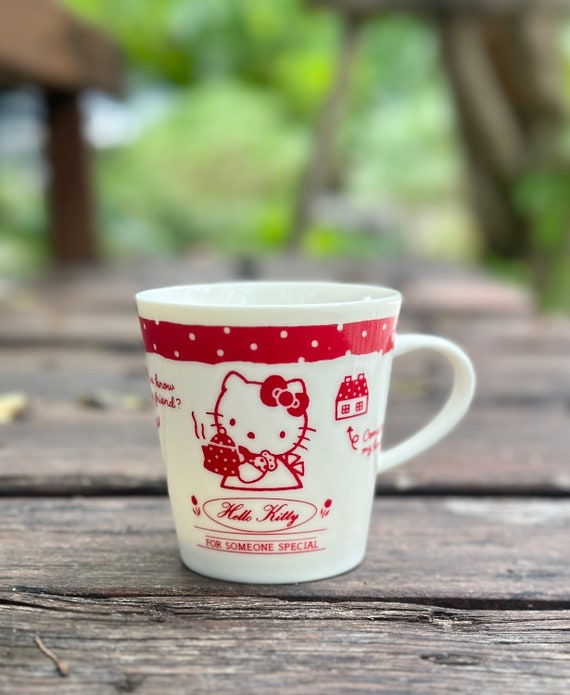 1991 Sanrio Hello Kitty White and Red Mug Made in Japan - Etsy UK