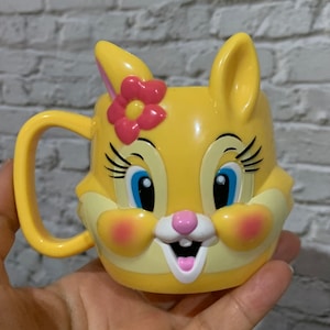 Vintage Miss Bunny Thumper’s girl friend plastic mug from Disney Bambi
