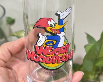 Vintage Woody Woodpecker tumbler glass
