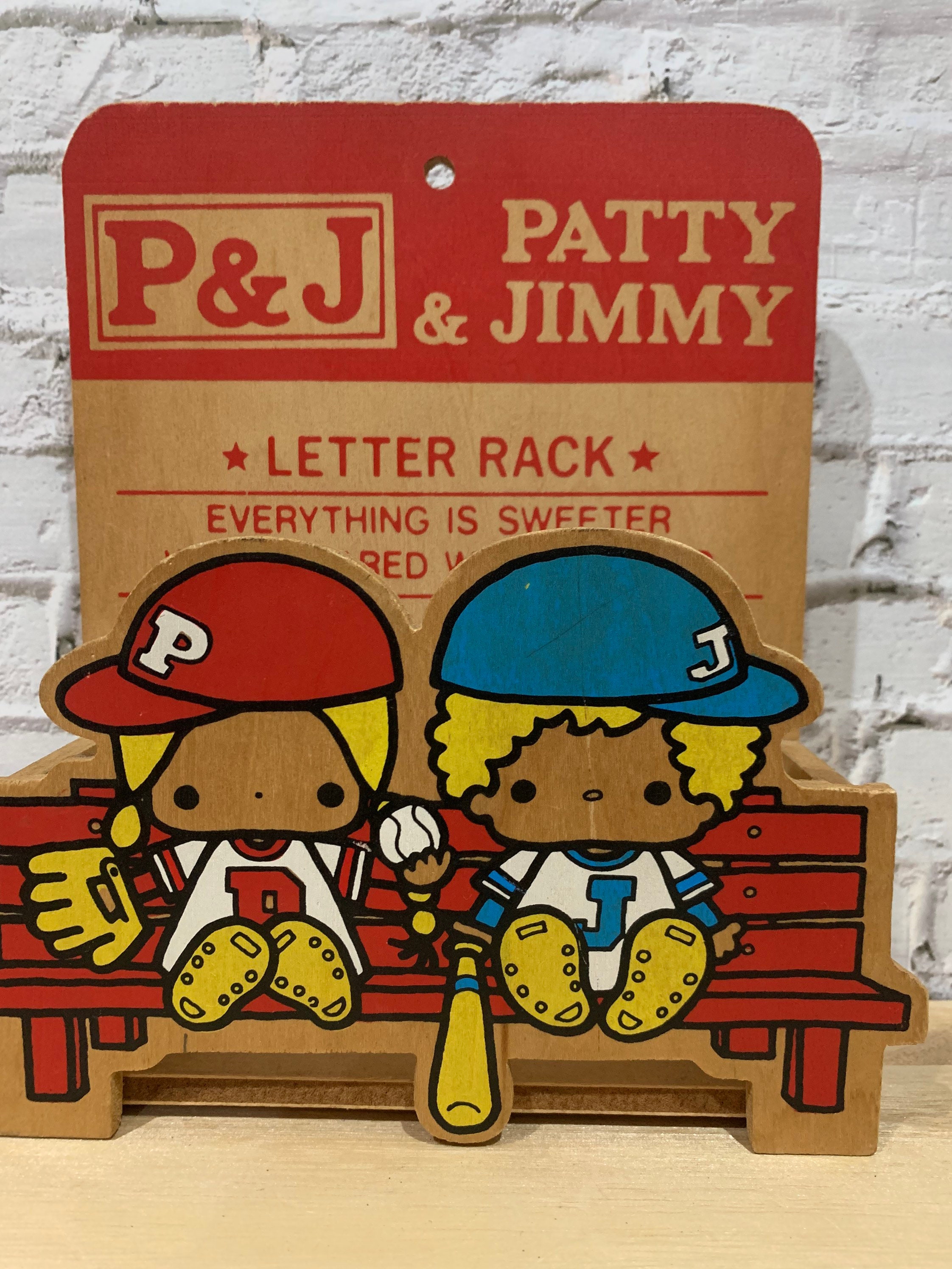 Vintage Sanrio Patty & Jimmy Wooden Letter Rack – 1975 Japan Mail ...