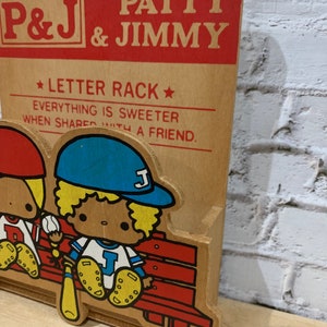 Vintage Sanrio Patty & Jimmy Wooden Letter Rack – 1975 Japan Mail ...