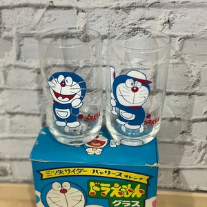 Doraemon Japan anime glazen beker uit de jaren 90