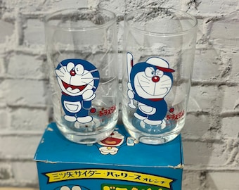 Szklanka do herbaty z anime Doraemon z Japonii z lat 90.
