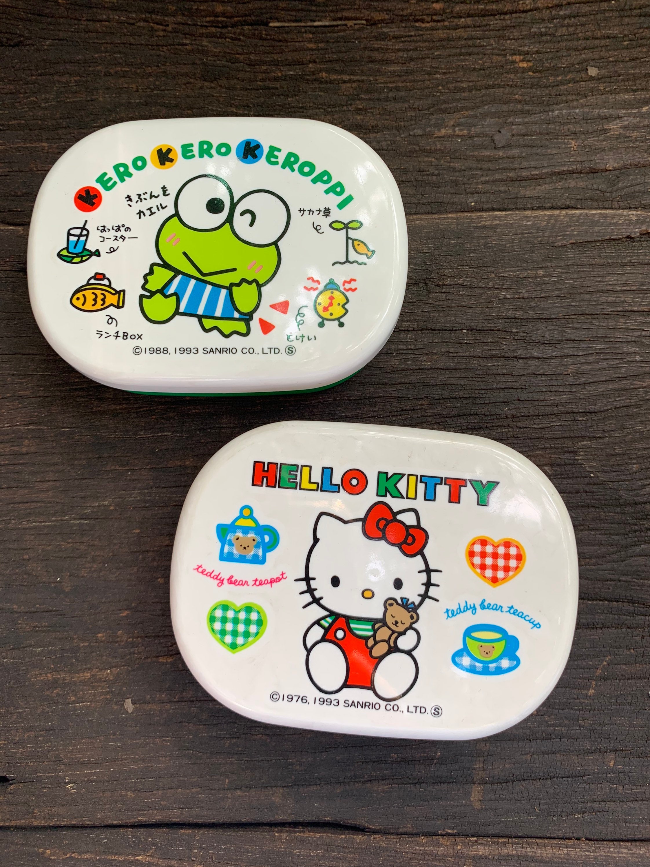 1993 Sanrio Hello Kitty / Keroppi Lunch Box storage box Made Etsy