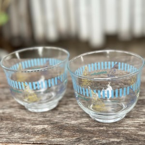 2001 Paddington Bear glass teacups set of 2