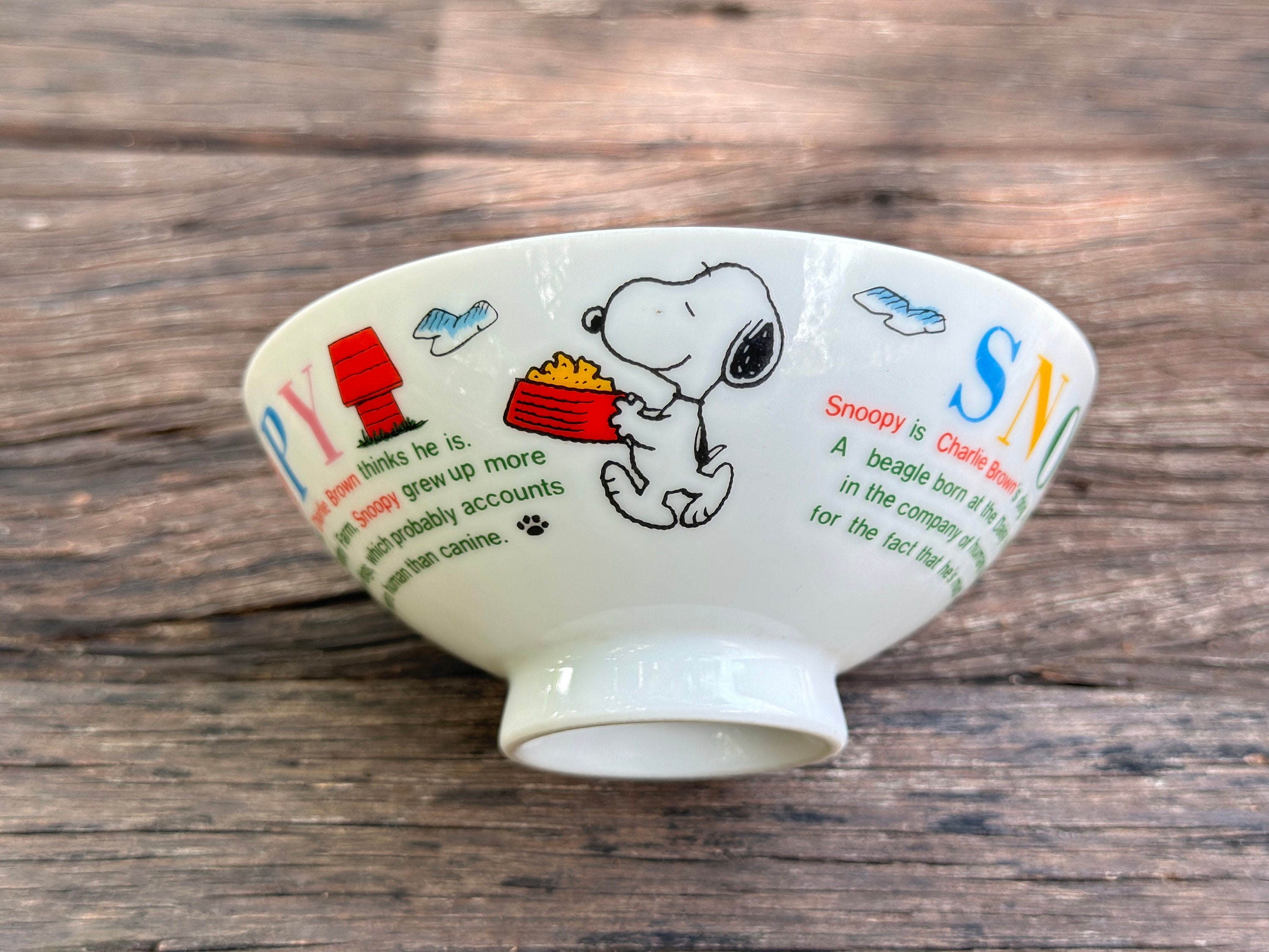 Vintage Snoopy Japanese Rice Bowl - Etsy