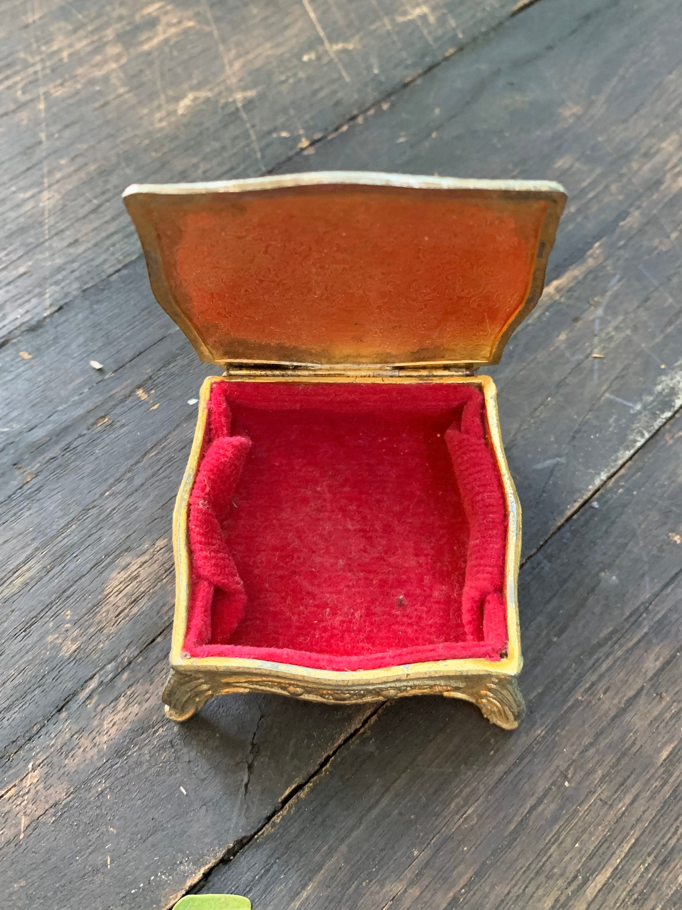 Vintage Brass Jewelry Decorative Box Trinket Box Handcrafted Etsy