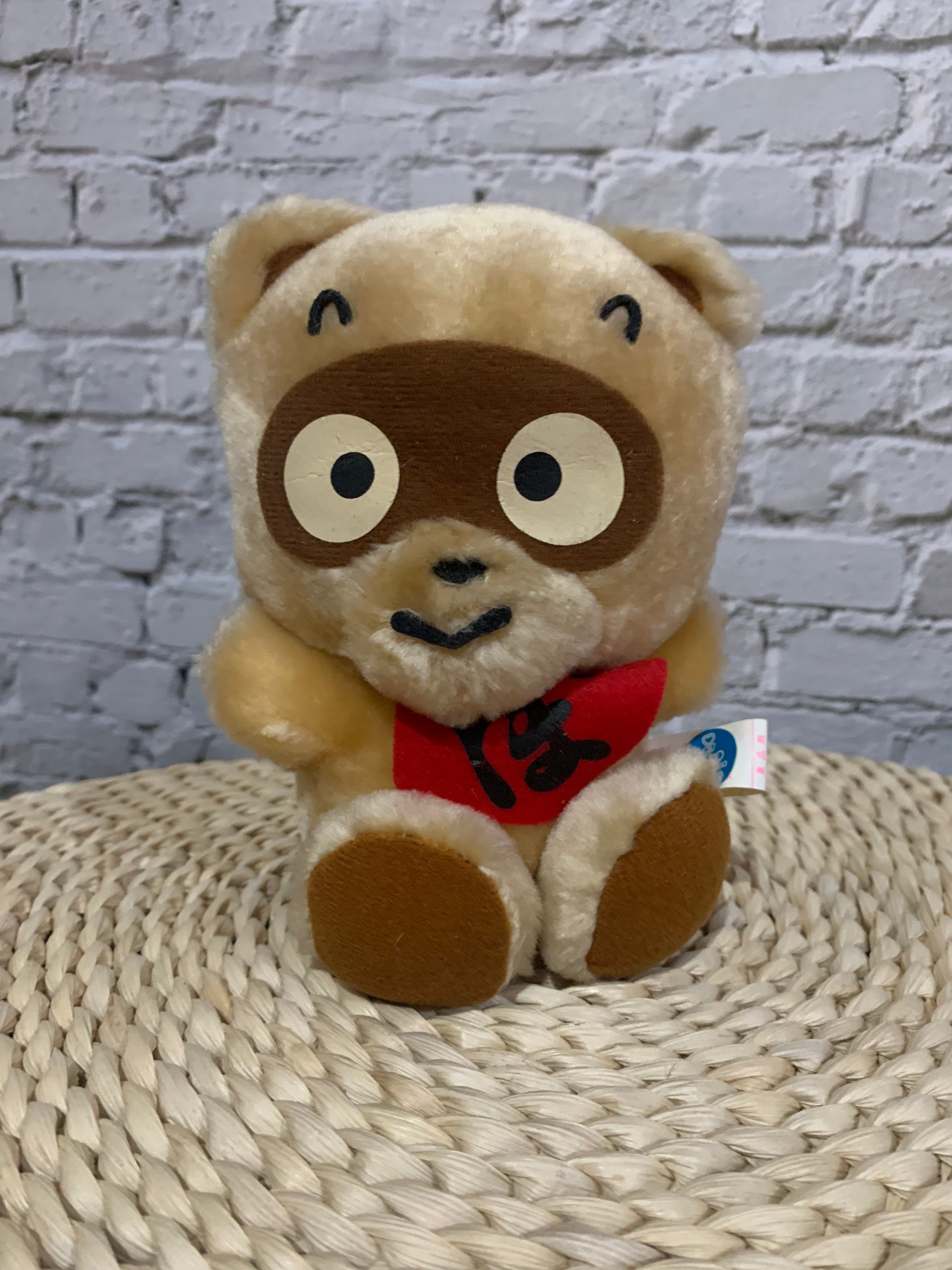 1991 Sanrio Raccoon Dog Pokopon Plush Doll Pokopon's Diary