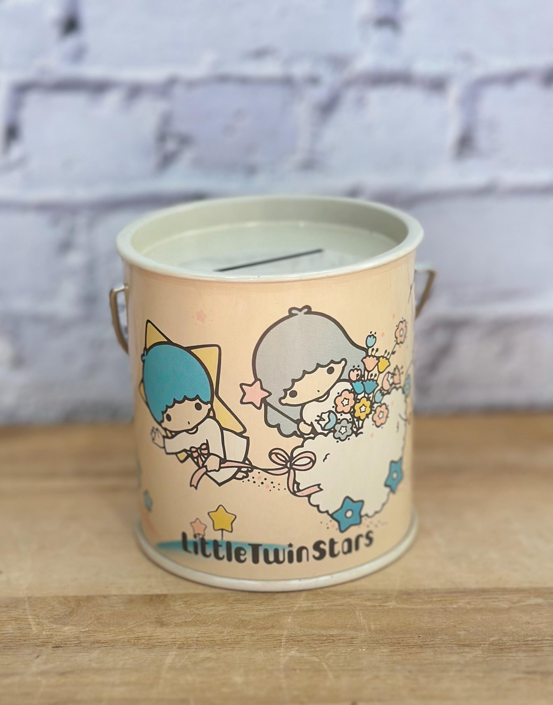 Vintage 1976 Sanrio Little Twin Stars Tin Bank – Kiki & Lala Metal