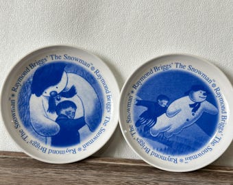 2004 The Snowman by Raymond Briggs plate set of 2