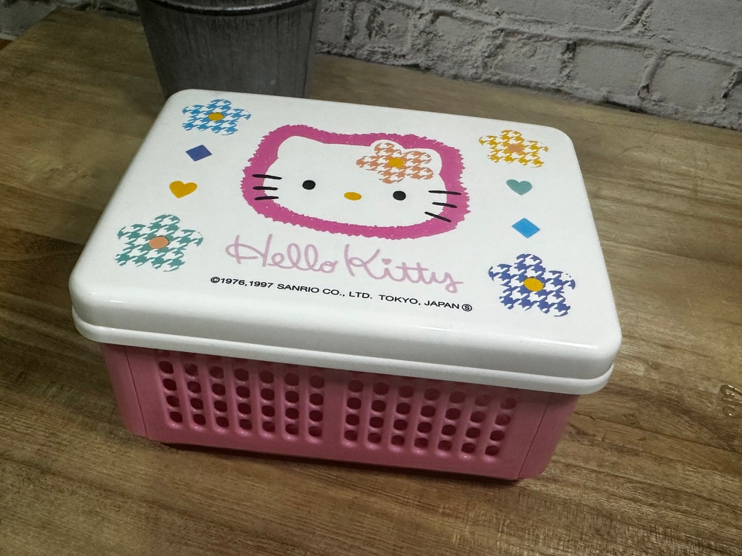 美品　激レア　キティ　ビニール編み　収納ケース　2点 ハローキティ（ケース/ボックス）のフリマアイテム一覧 その他