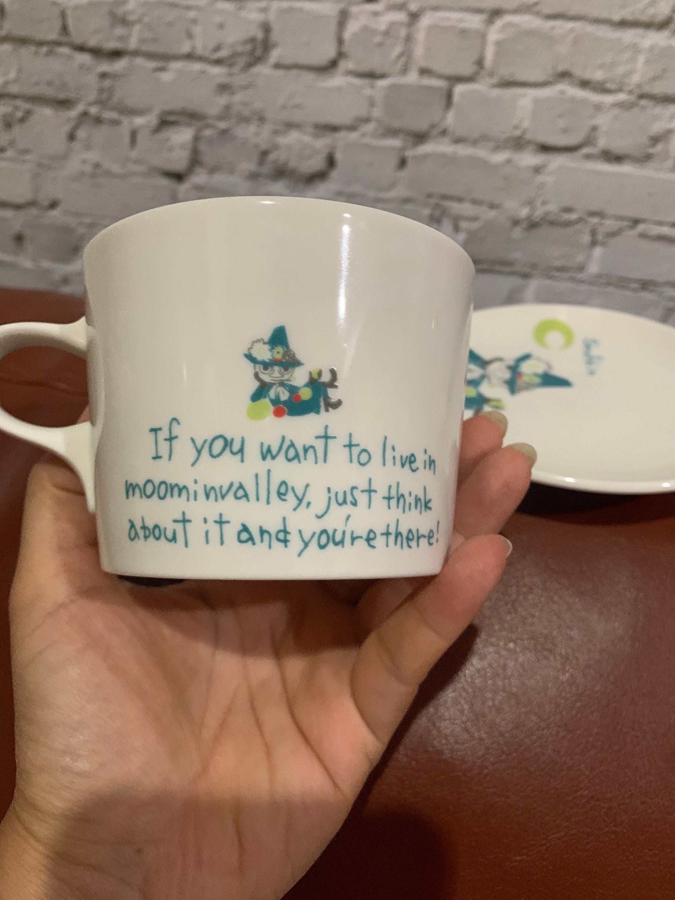 Snufkin Mug and Saucer, the Story of Moomin Valley Ceramic