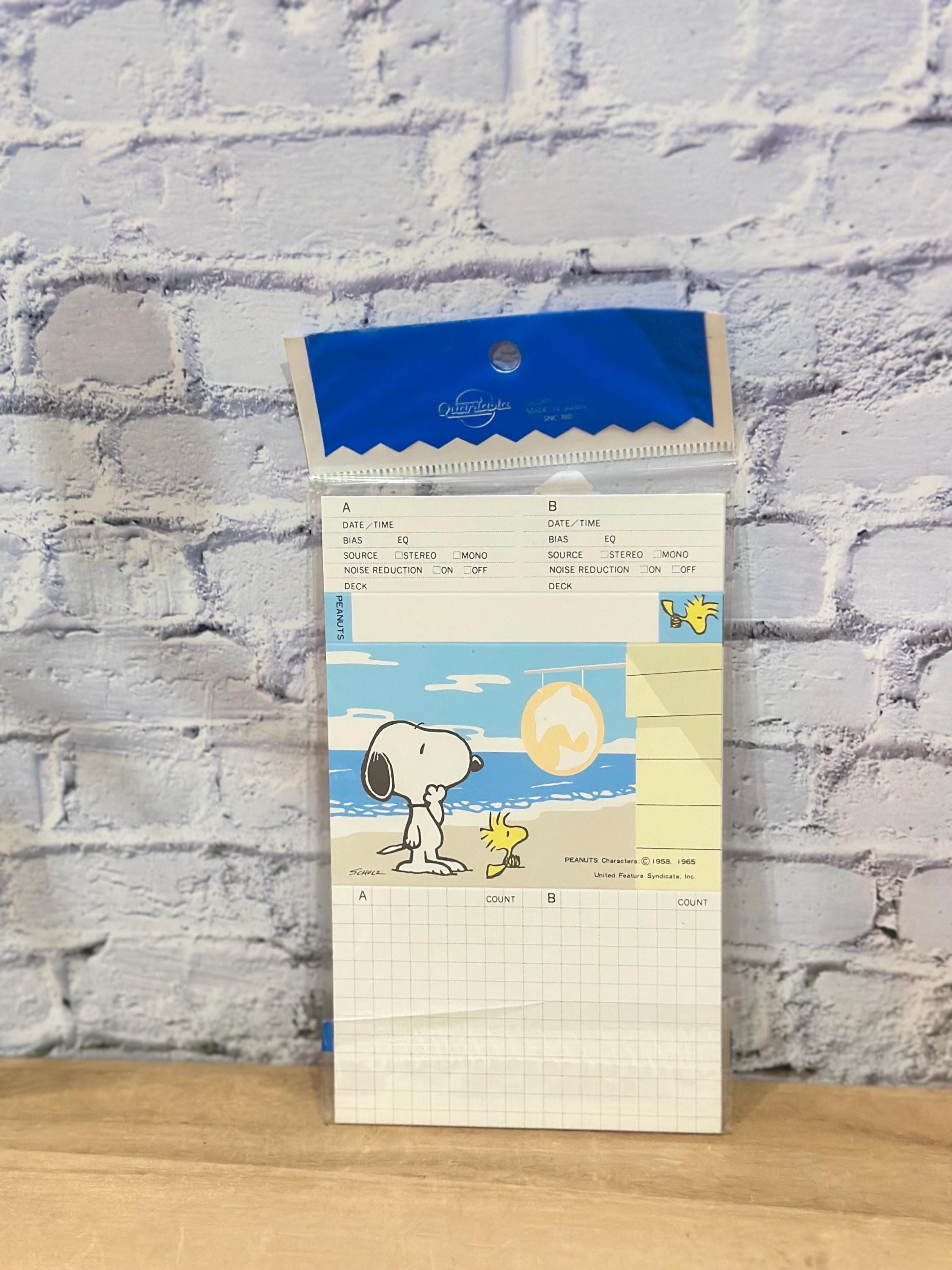 ヴィンテージ スヌーピー カセット インデックス ラベル: 1980年代