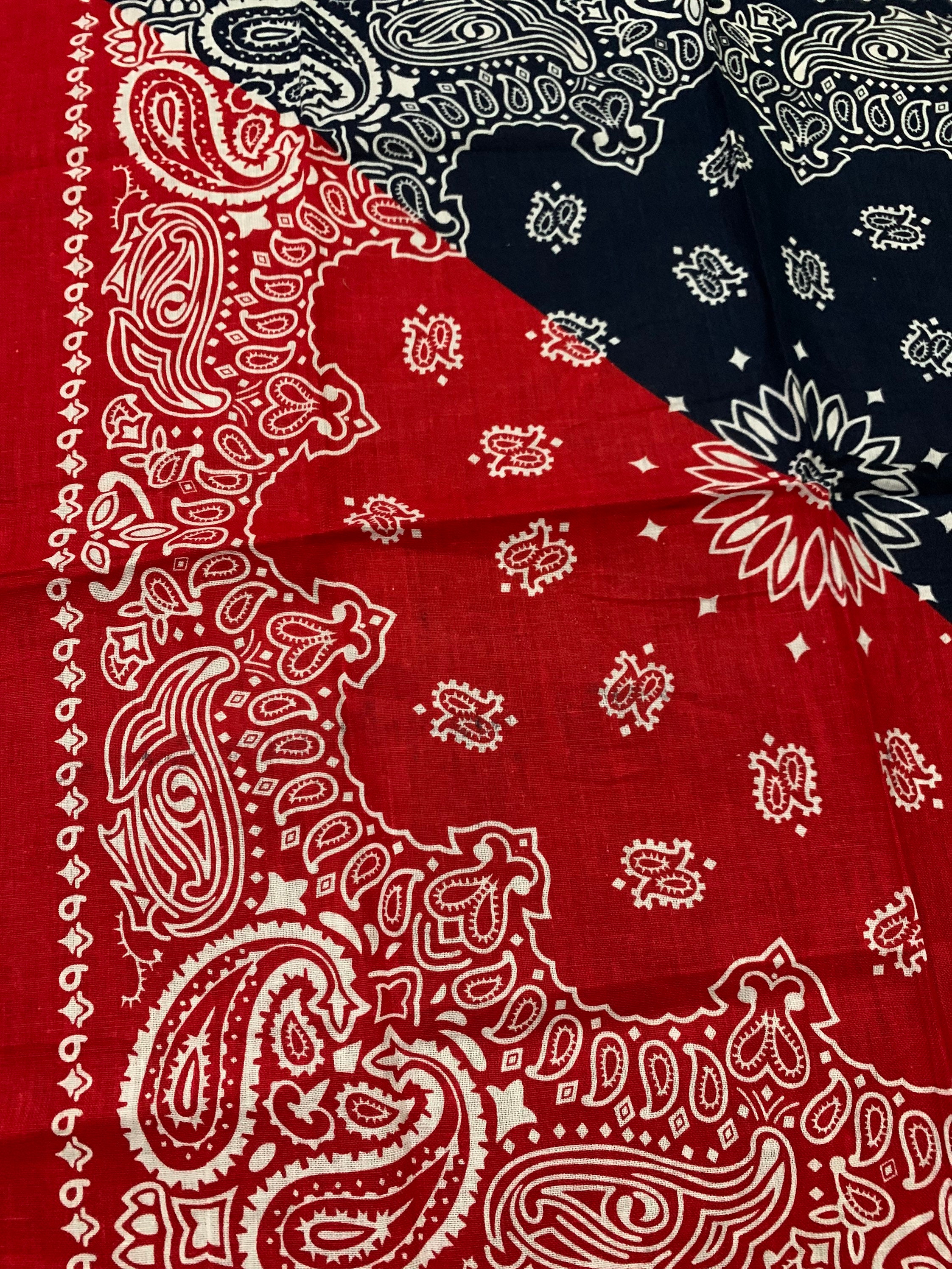 Vintage Japanese Paisley Bandana Etsy
