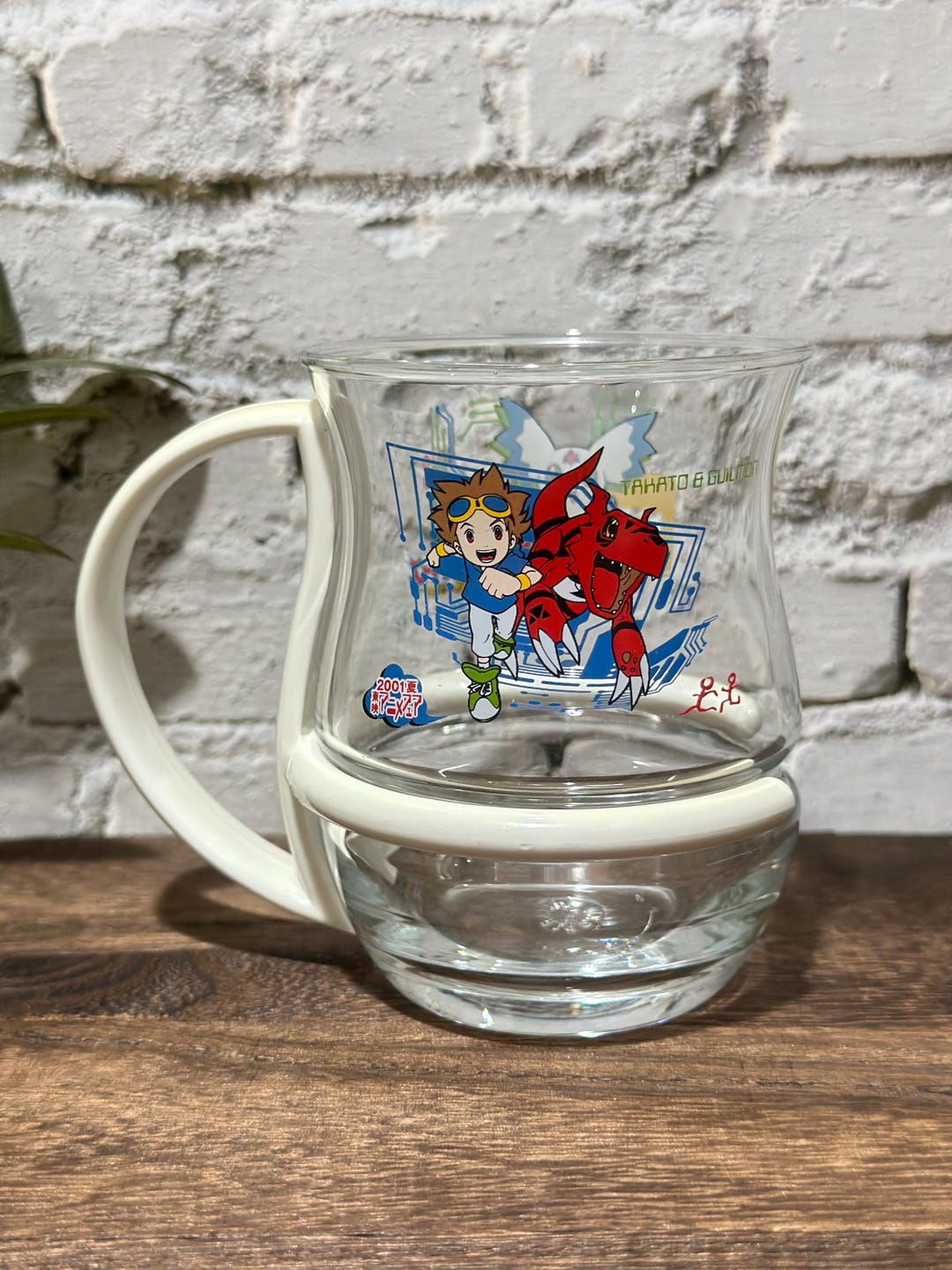 2001 Digimon Tamers Anime Glass Cup With Removable Handle - Etsy