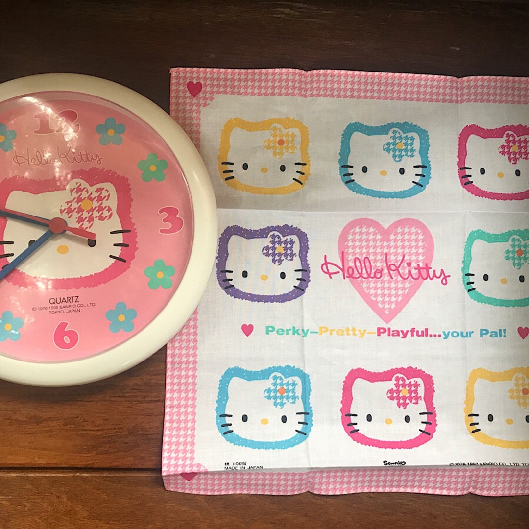 ハローキティ ハンカチ 1998年 サンリオ ハローキティ 時計とハンカチ - Etsy 日本