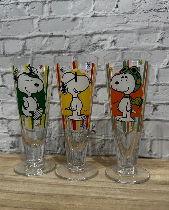 USA VINTAGE 70s SNOOPY SUPER BIG GLASS ヴィンテージ