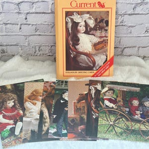 Conjunto de 7 cartões de felicitações da atual Dollhouse de 1983