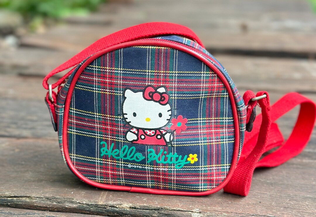 1998 Sanrio Hello Kitty Plaid Cross Body Bag Made in Japan - Etsy