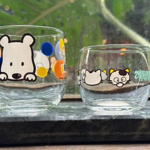 1989 Tama and Friends water glass tumbler set of 2