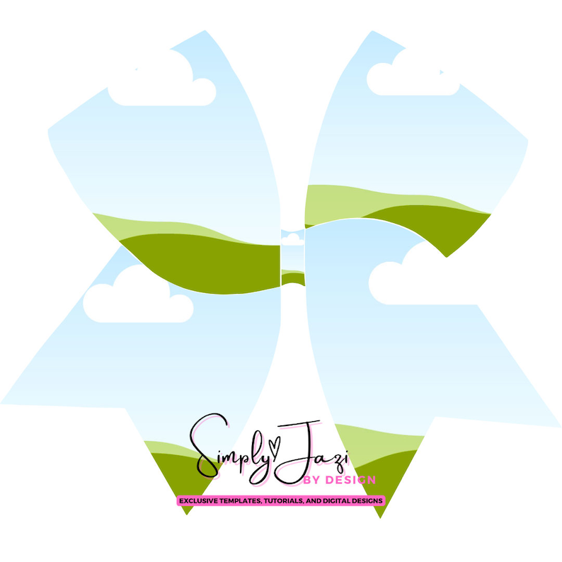 Sublimation Cheer Bow Template, Canva Frame, Cheer Bow Mockup