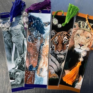 Animal Art Bookmarks With Tassels
