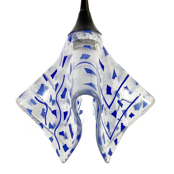 Handmade Confetti Glass Pendant Light Shade - Customizable Colors