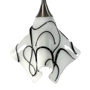 Handmade Curly, Wavy, Loopy Glass Pendant Light/Lamp Shade - Available in Endless Color Combinations and in 2 Sizes - Each Shade is Unique