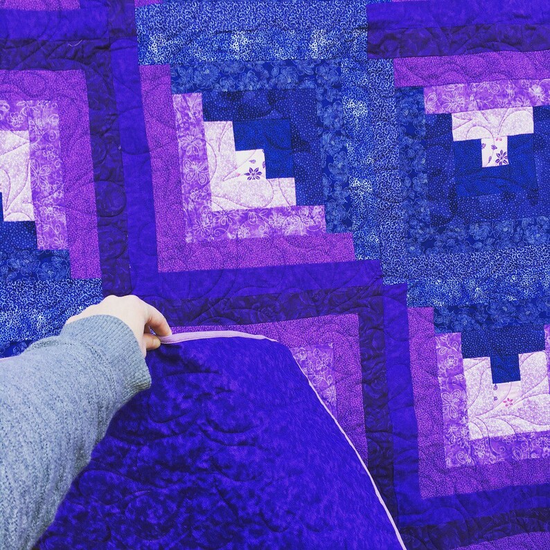 Custom Log Cabin Quilt King Size Quilt California King Etsy