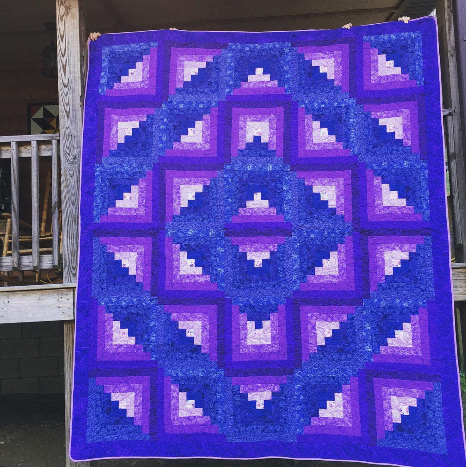 Custom Log Cabin Quilt King Size Quilt California King Etsy